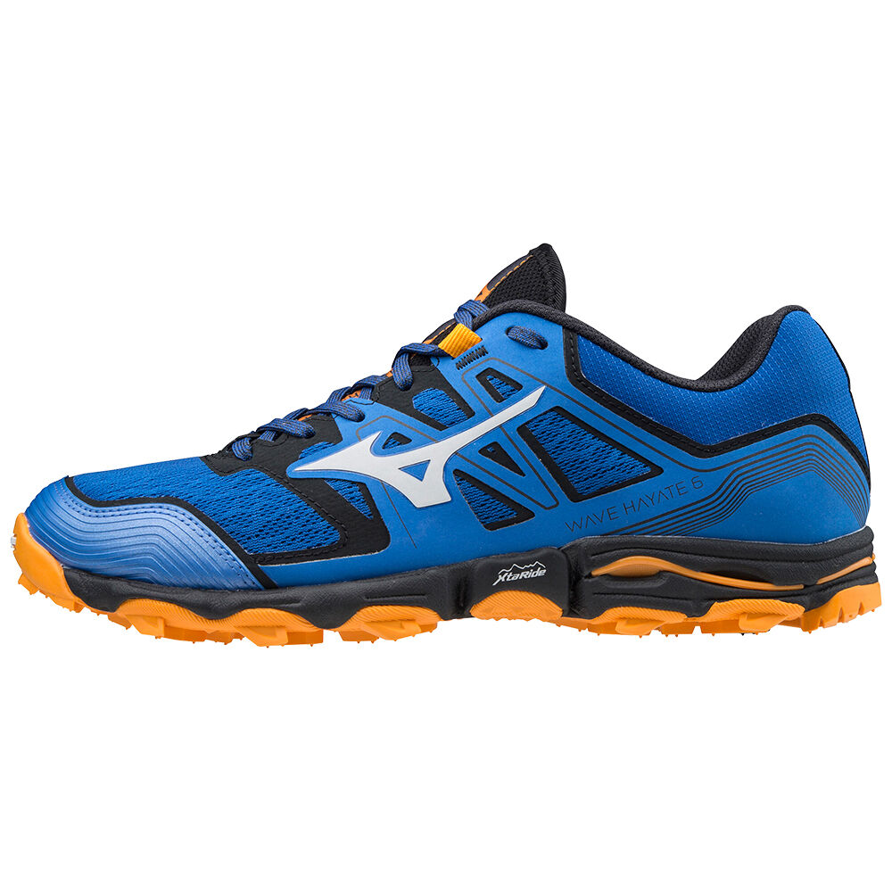 Mens Mizuno Wave Hayate 6 Trail Running Shoes Blue/Orange Philippines (WYTUAS809)